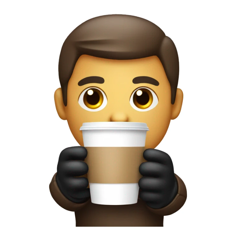 Coffee in Hand with Gloves  sticker