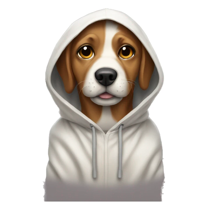 dog wearing hodie sticker