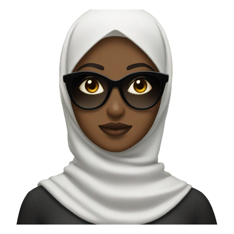 Black Hijabi with dark sunglasses sticker