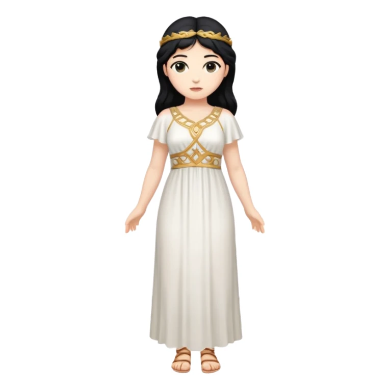 greek goddess black hair full length sticker
