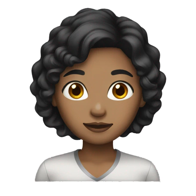 Light toned black hair female sticker