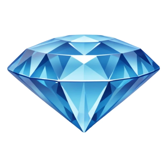Blue crystalic diamond on the surface of the water sticker