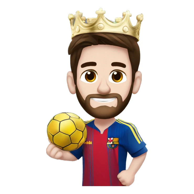Messi con la mundial y una corona  sticker