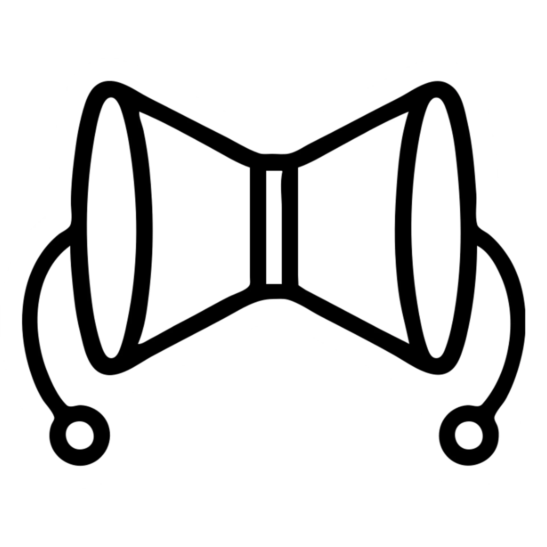 simple minimal damru icon with clear shape, no text sticker