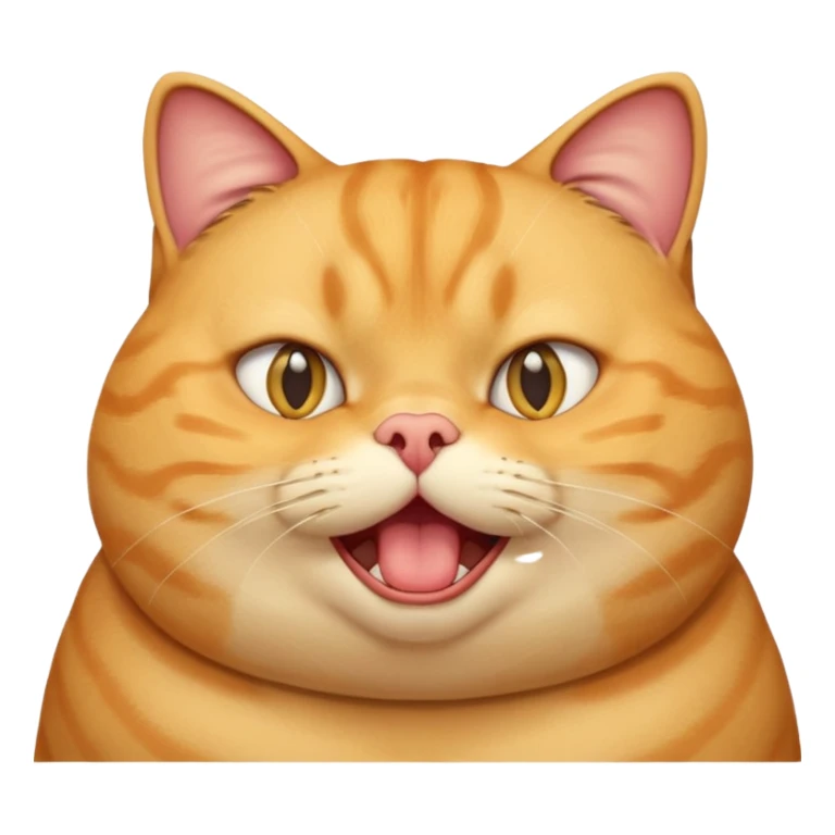 fat yellow confused cat open mouth and question mark signs on his head sticker