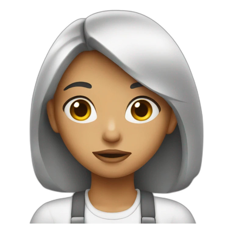 Girl thinking about food sticker