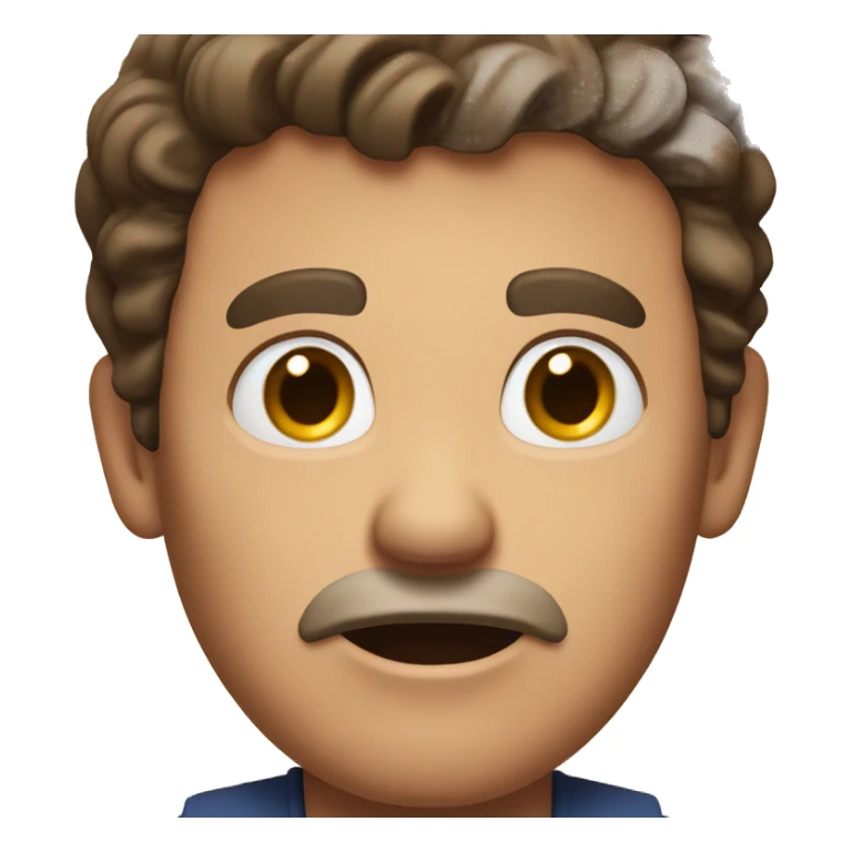 A middle-aged man with brown hair looking extremely surprised. sticker