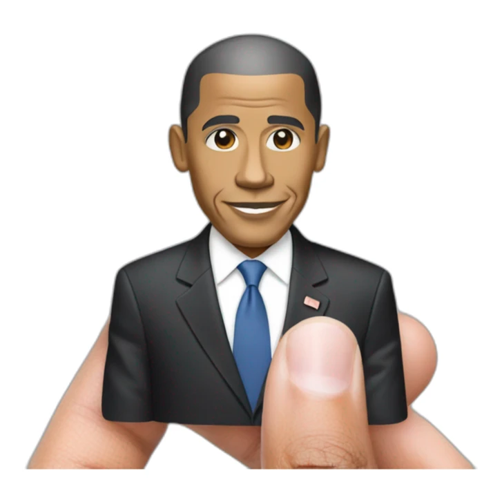 Barack obama holding one airpod sticker