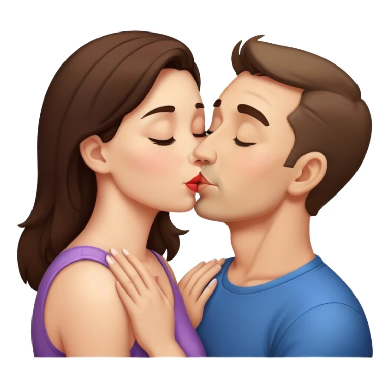 Mom kissing Dad sticker