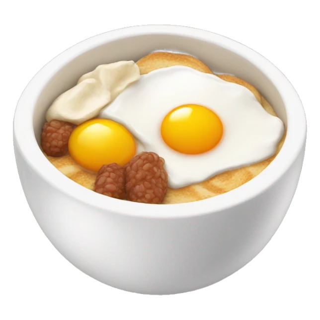 breakfast in a white bowl sticker