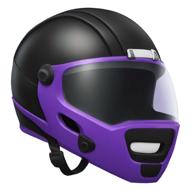 black and purple helmet sticker
