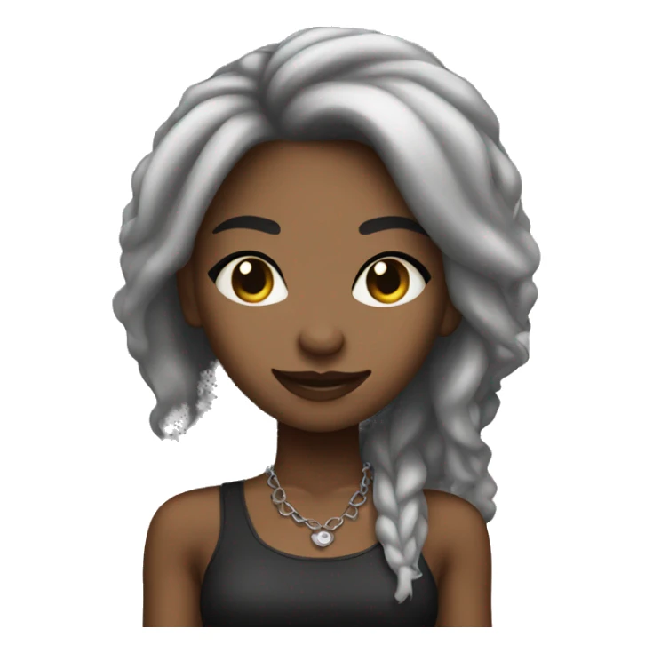 Beautiful black rocker girl sticker