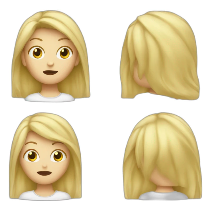 a blond women playing pinpon and angry sticker