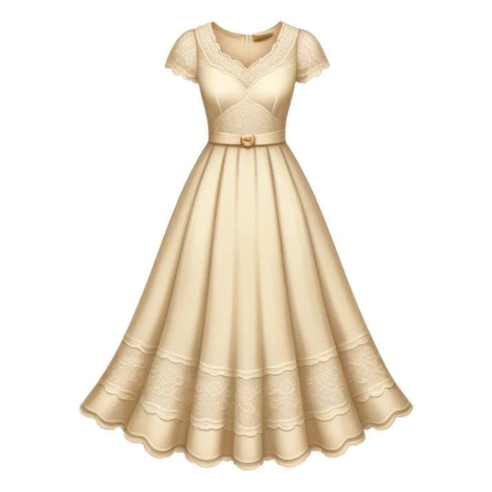fancy vintage cream dress sticker