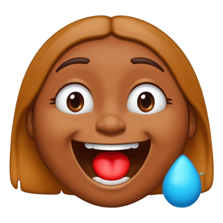 m&m laughing out loud with tears coming out of eyes sticker