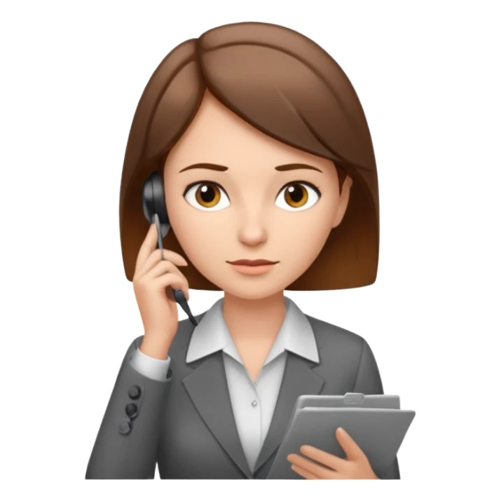 A female office worker who undertakes the work or tasks to respond to the customer's sales request, no headsets or telephones. Can you add a general office background to better set the context? sticker