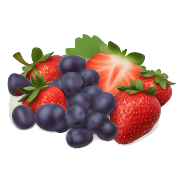 fruit yogurt bowl with strawberries and grapes sticker
