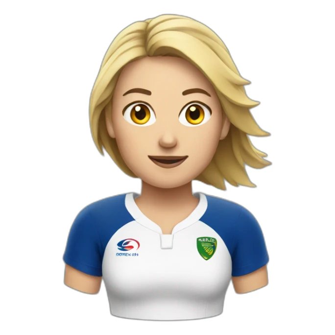 rugby woman sticker