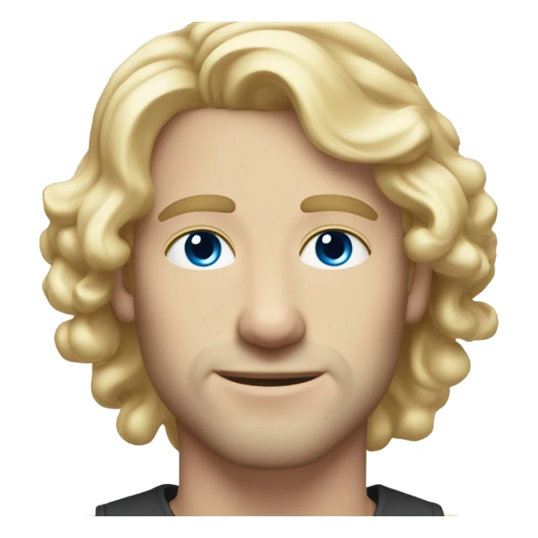 3/4 profile light curl blonde 30yo man blue eyed pale skin sticker