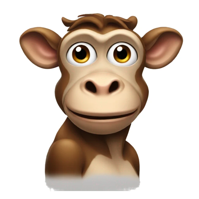 Monkey cow sticker