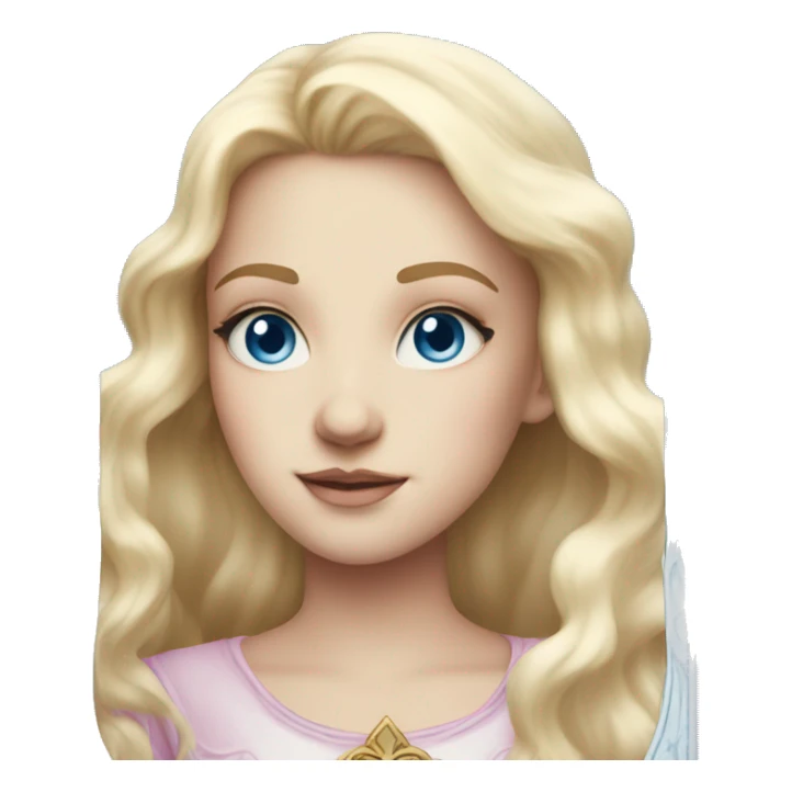 light pink tarot cards magic blonde girl white skin blue eyes  sticker