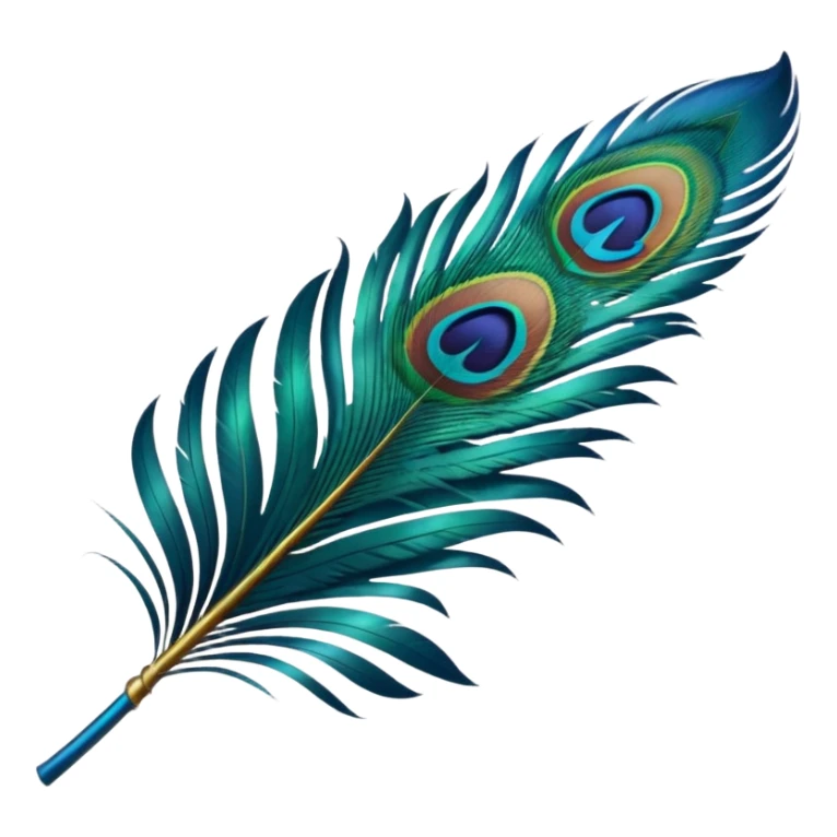 peacock feather sticker