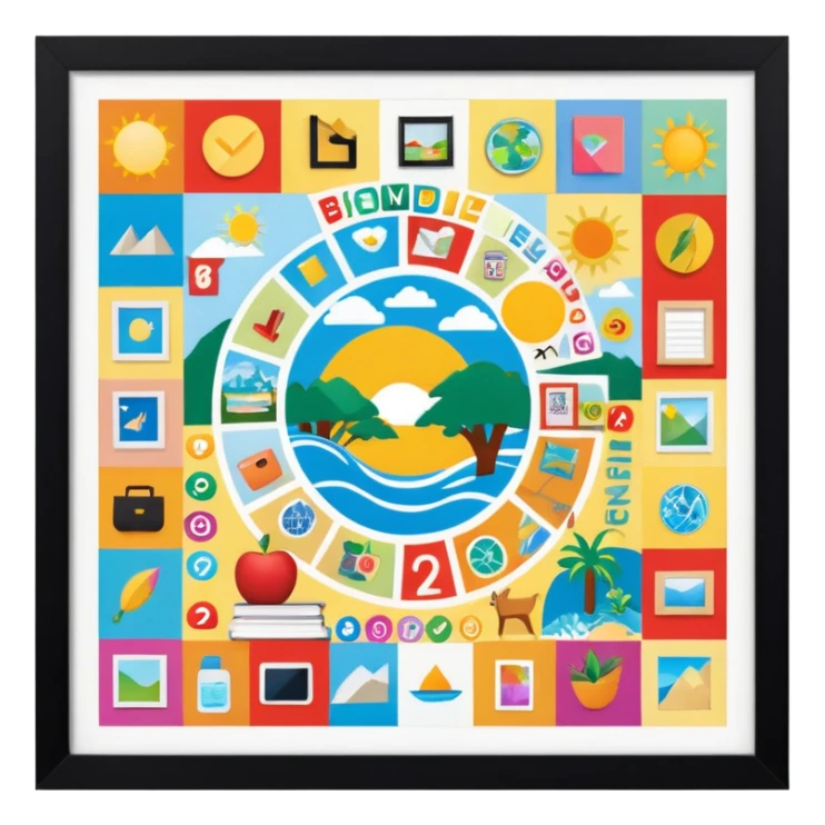 An extremely detailed lifestyle vision board collage for the year 2026. sticker