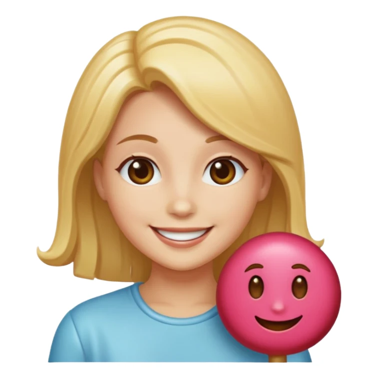 single personified candy treat with single hair color  sticker