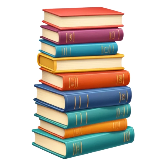 Stack of colorful books sticker