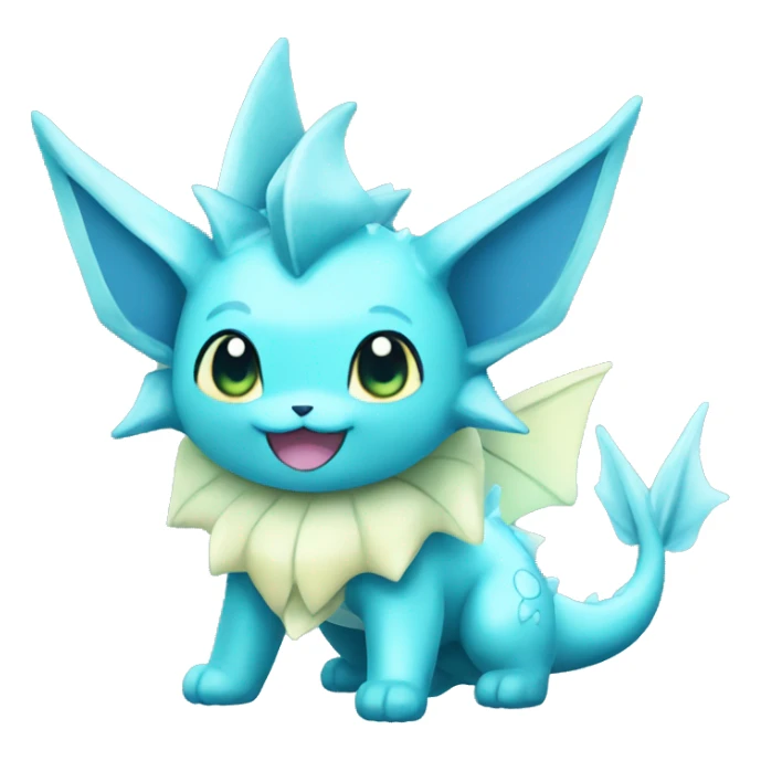 Kawaii Vaporeon full body sticker