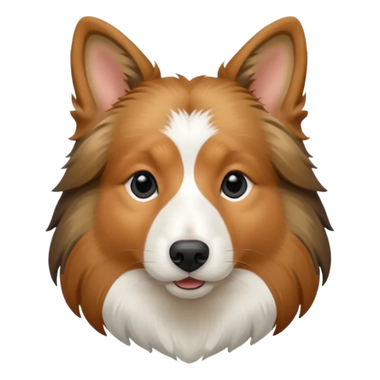 tricolor shetland sheepdog head sticker