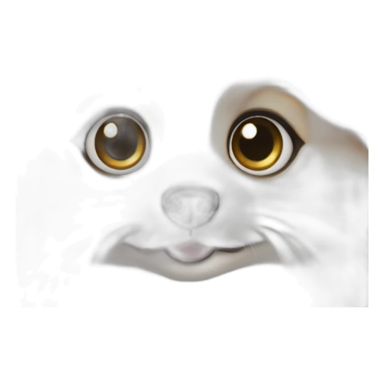 white Pomeranian puppy big eyes sticker