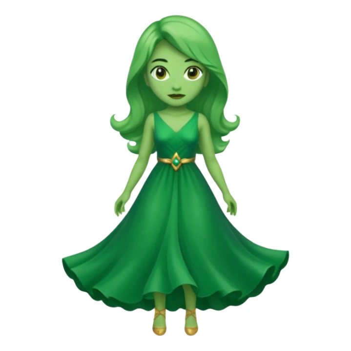 green dress character. sticker