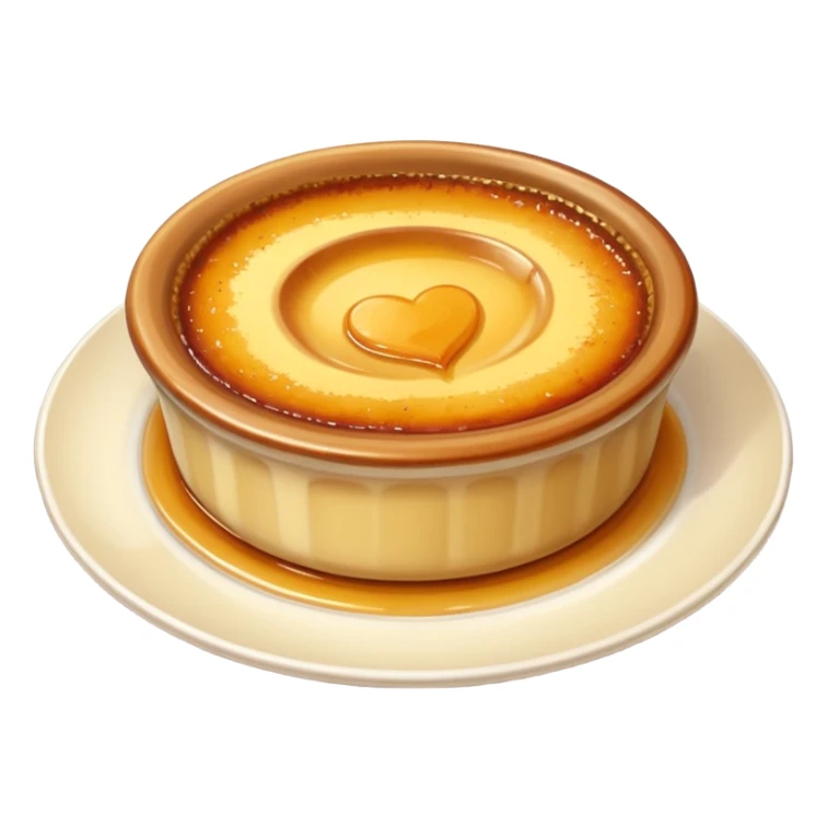 creme brulee on plate sticker