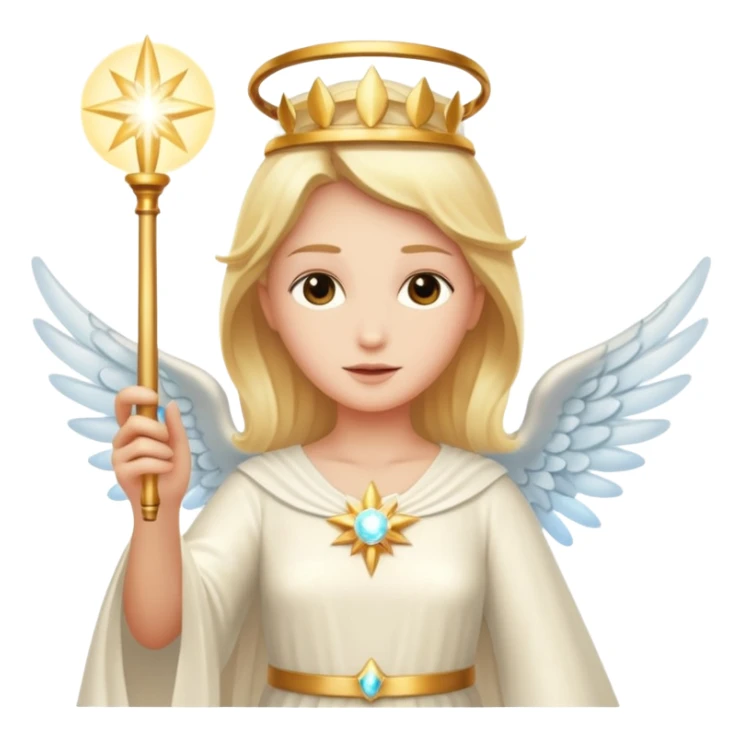Angel Queen made of light with wand sticker