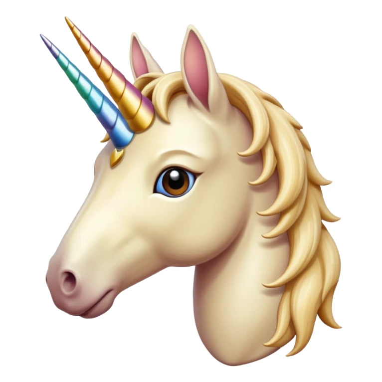 Beige unicorn sticker