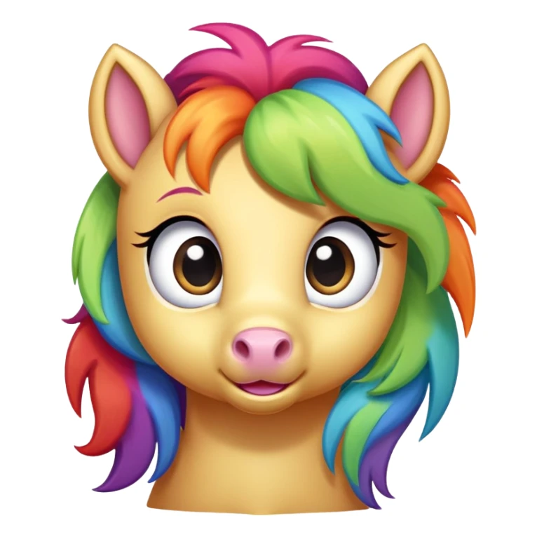 A cute cartoon pony with big eyes sticker