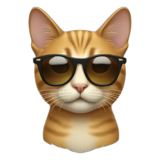 Cat with sunglasses sticker