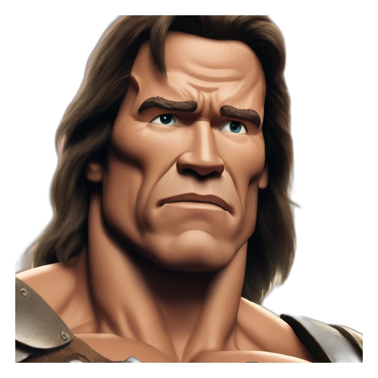 Conan the barbarian Arnold Schwarzenegger salute sticker