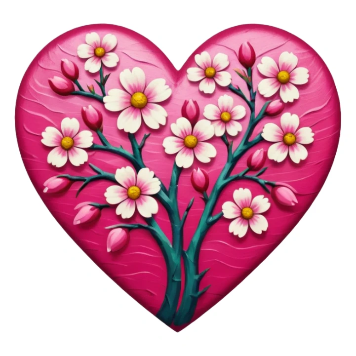 Vangogh blossom heart sticker