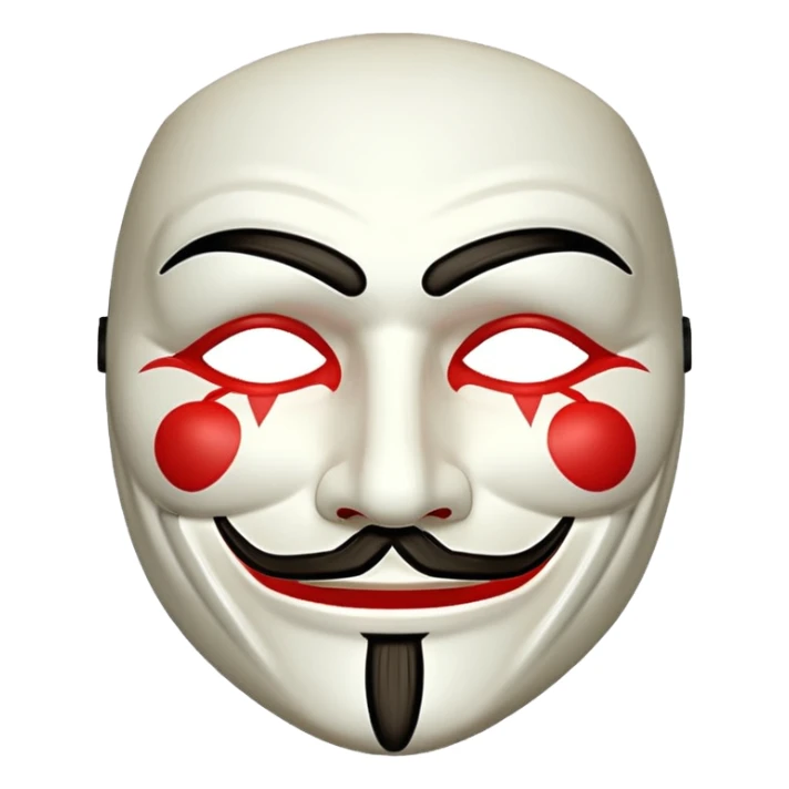 Guy fawkes mask emoji sticker