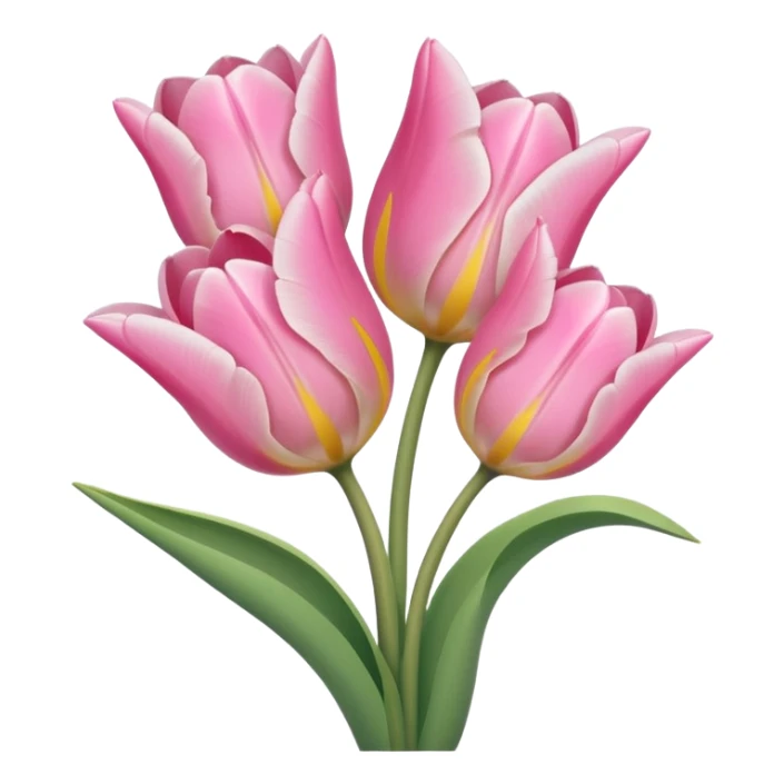 Aesthetic and adorable tulips soft pink sticker