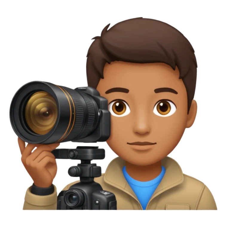 Photographer with DSLR + zoom lens sticker