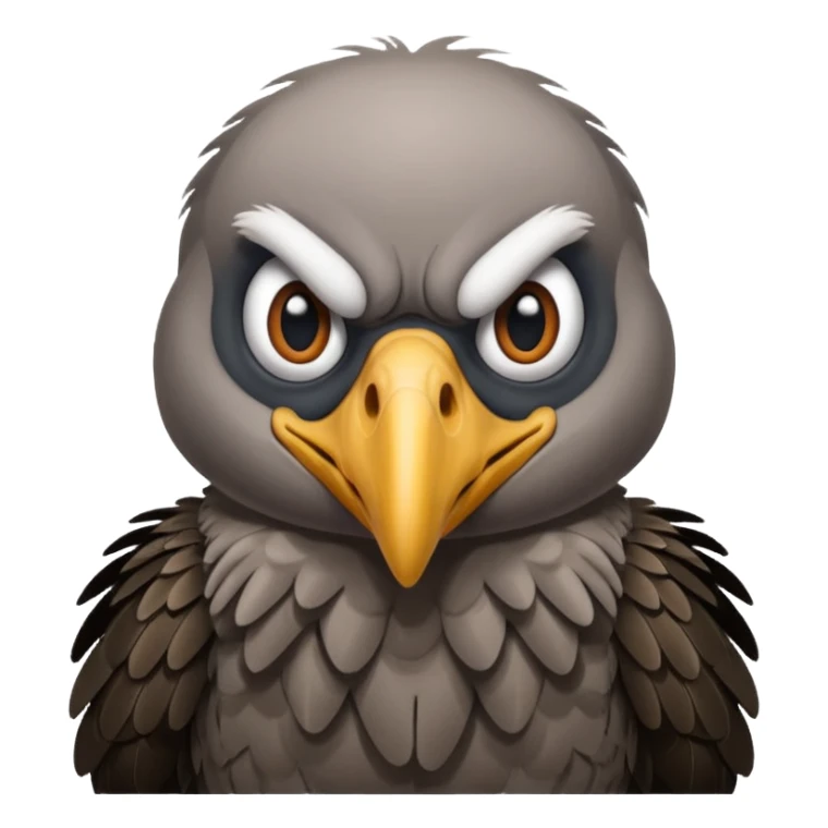 vulture - kind of menacing but in a funny comical way - can the vulture be making a face? sticker
