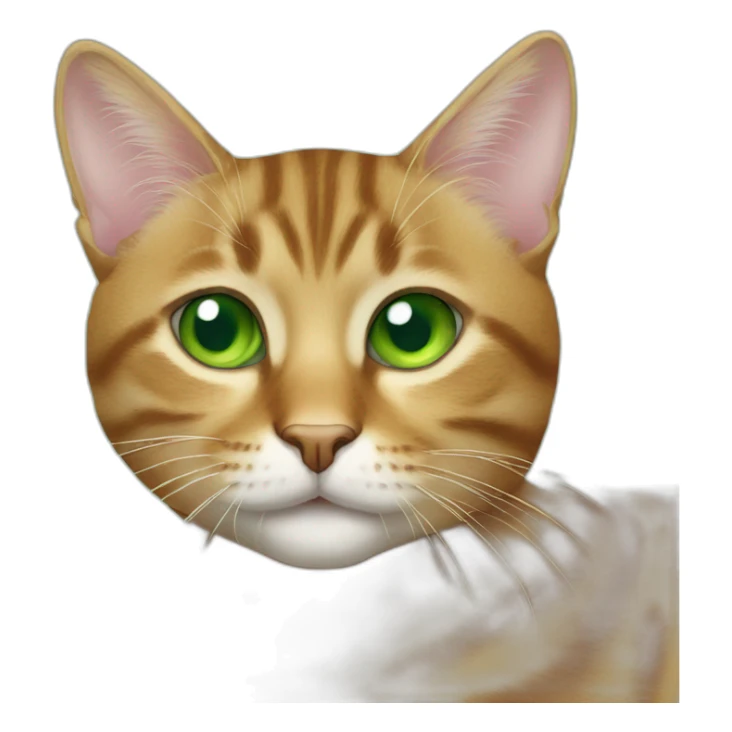 tabby color cat green eyes sticker