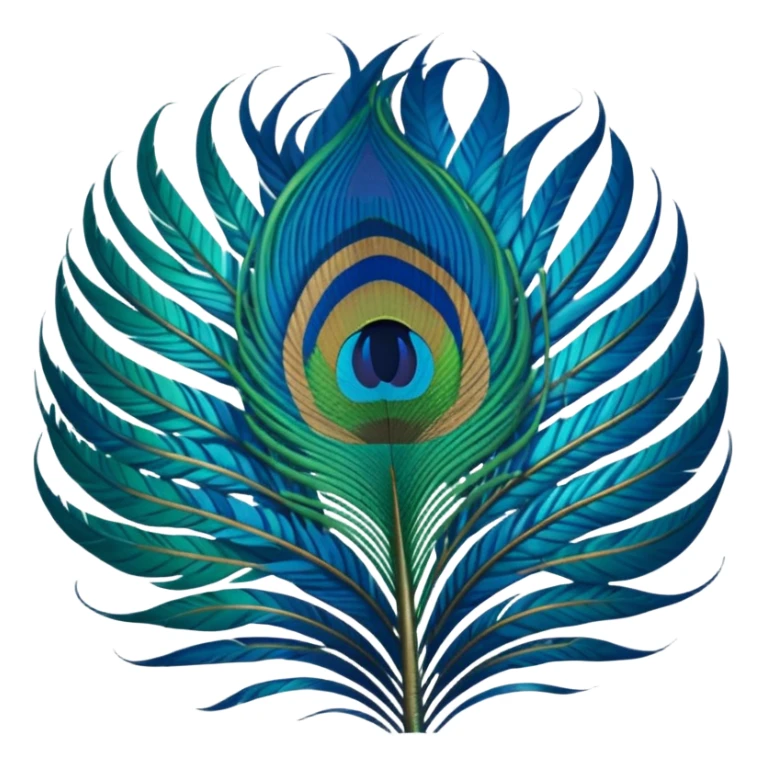 peacock feather sticker