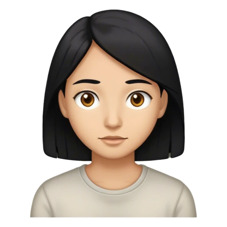 Cheveux noirs  la peau Noire  et peu clair,Yeux marrons Clair sticker