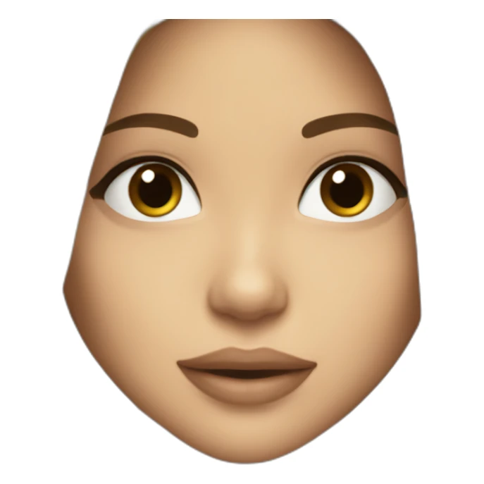 shakira dark brown straight hair sticker