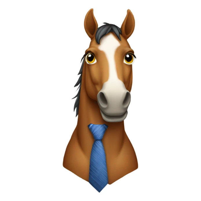 Horse wearing a tie sticker