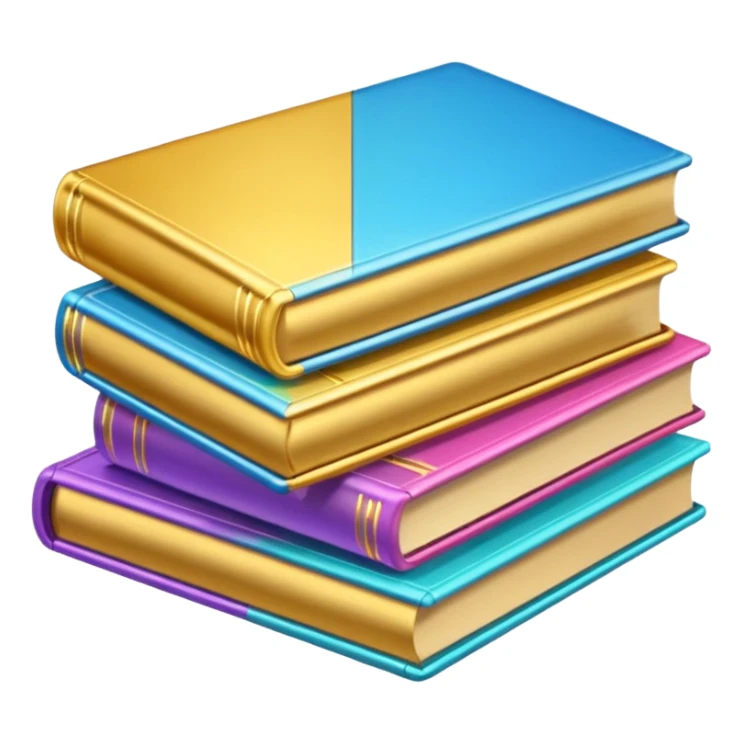 colofull 3 books, golden glow sticker